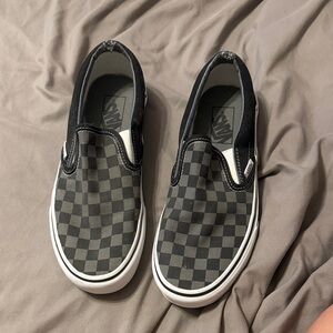 Vans Checkerboard Slip-On in Black and Gray